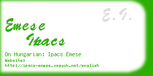 emese ipacs business card